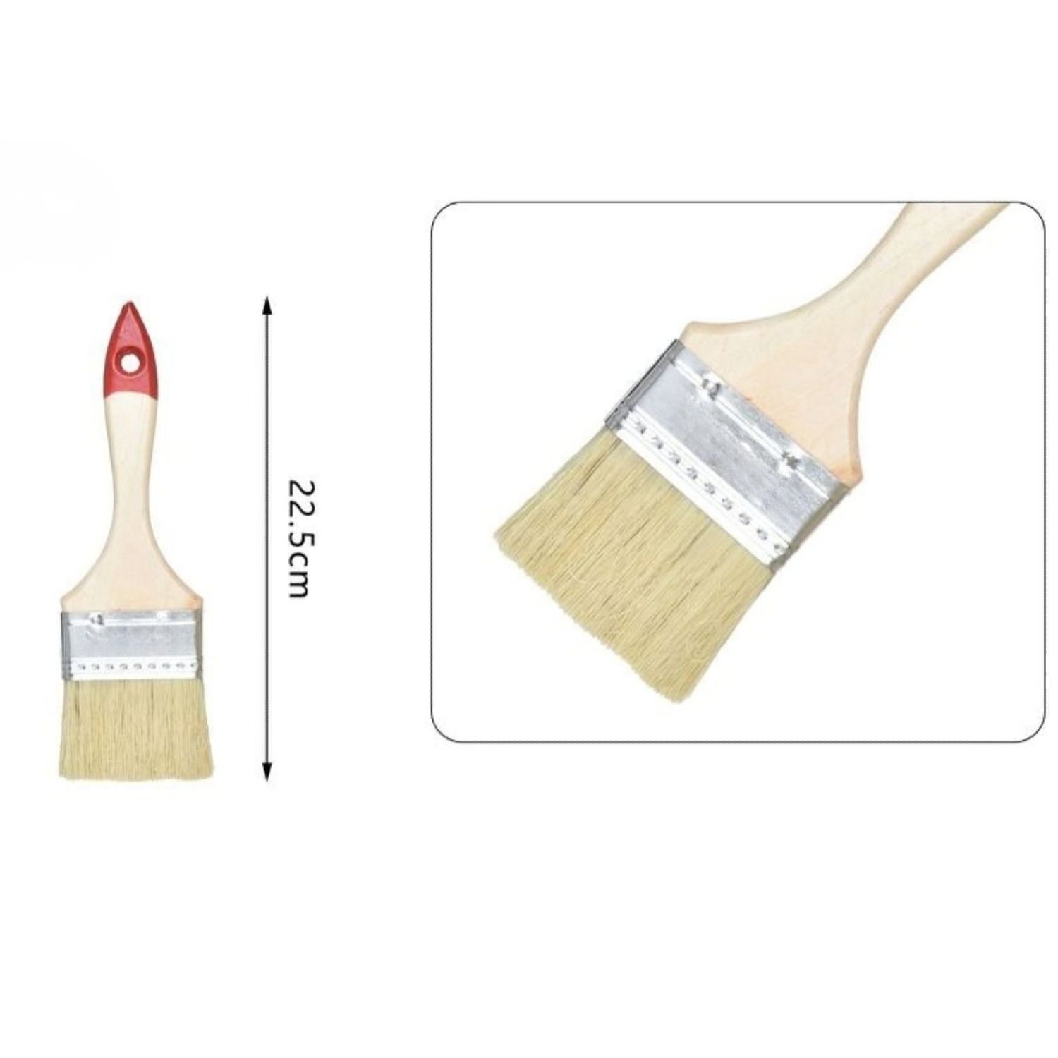 SET 3 BROCHA MANGO MADERA 2.5 PULGADAS PARA PINTURA PINTAR - 2