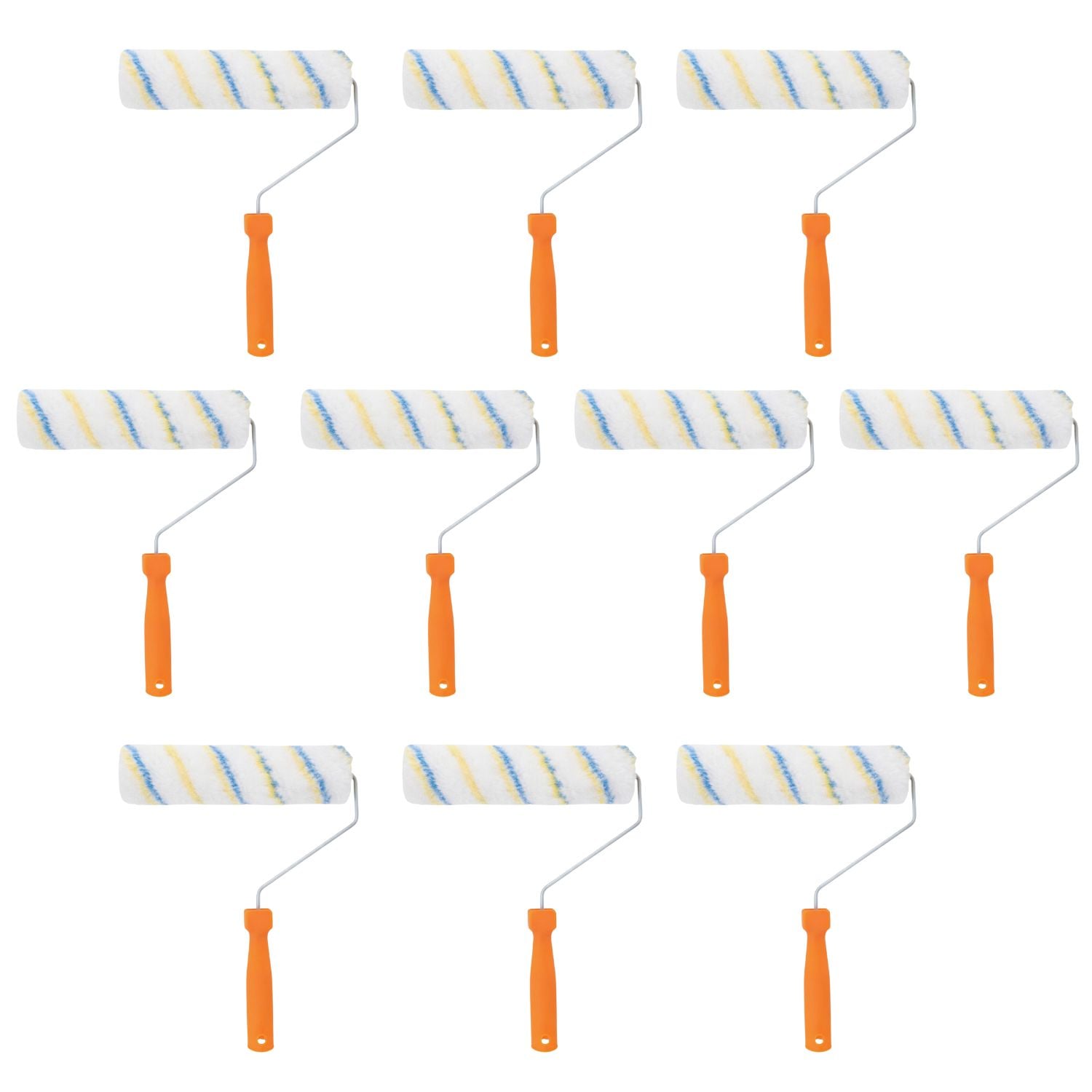 SET 10 RODILLOS CHIPORRO MANGO PLASTICO 26X35CM PARA PINTAR - 1