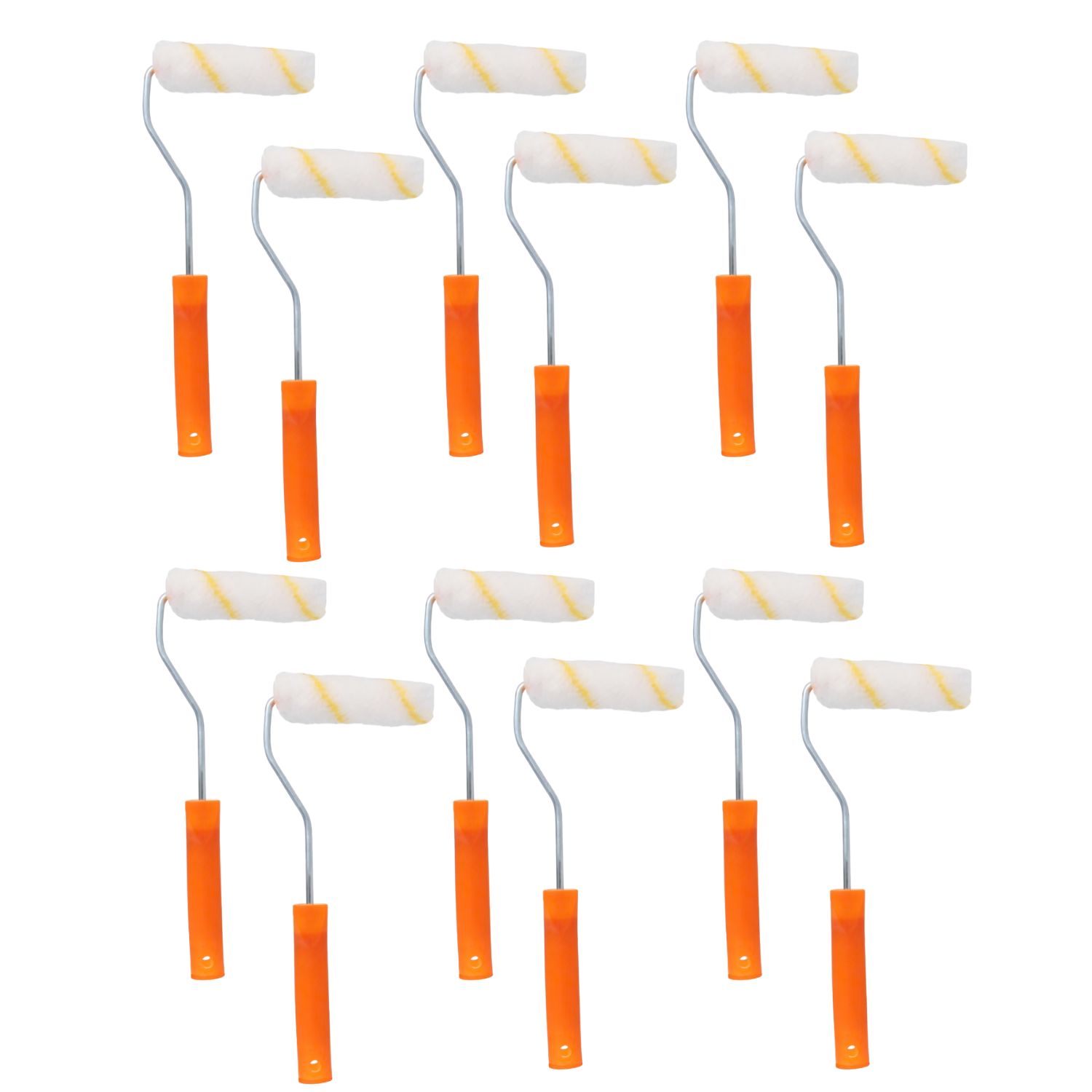 SET 12 RODILLOS CHIPORRO MANGO PLASTICO 10X30CM PARA PINTAR - 1