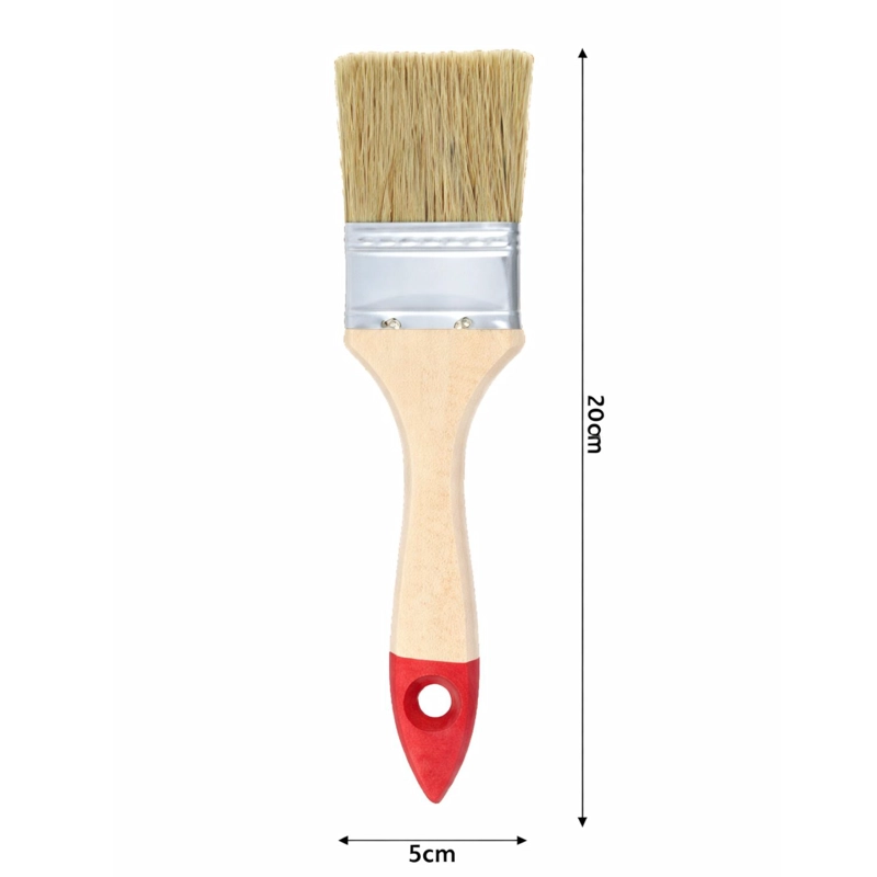 SET 6 BROCHAS MANGO MADERA 2 PULGADAS PARA PINTURA PINTAR - 3