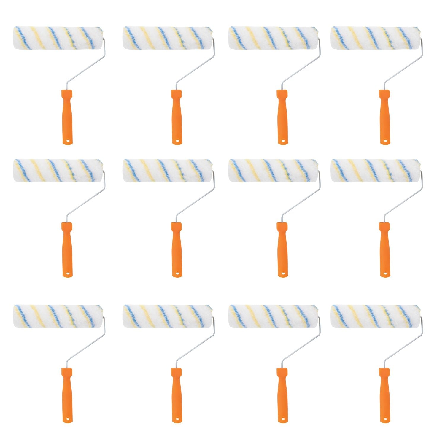 SET 12 RODILLOS CHIPORRO MANGO PLASTICO 26X35CM PARA PINTAR - 1