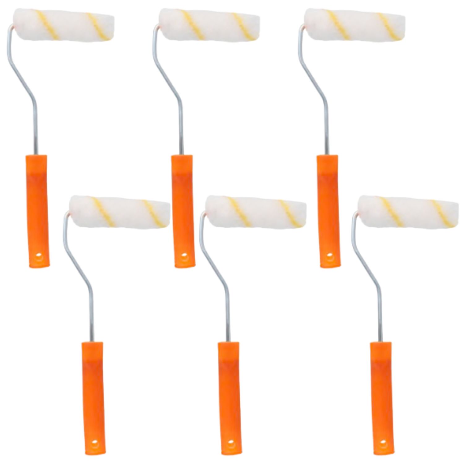 SET 6 RODILLOS CHIPORRO MANGO PLASTICO 10X30CM PARA PINTAR - 1