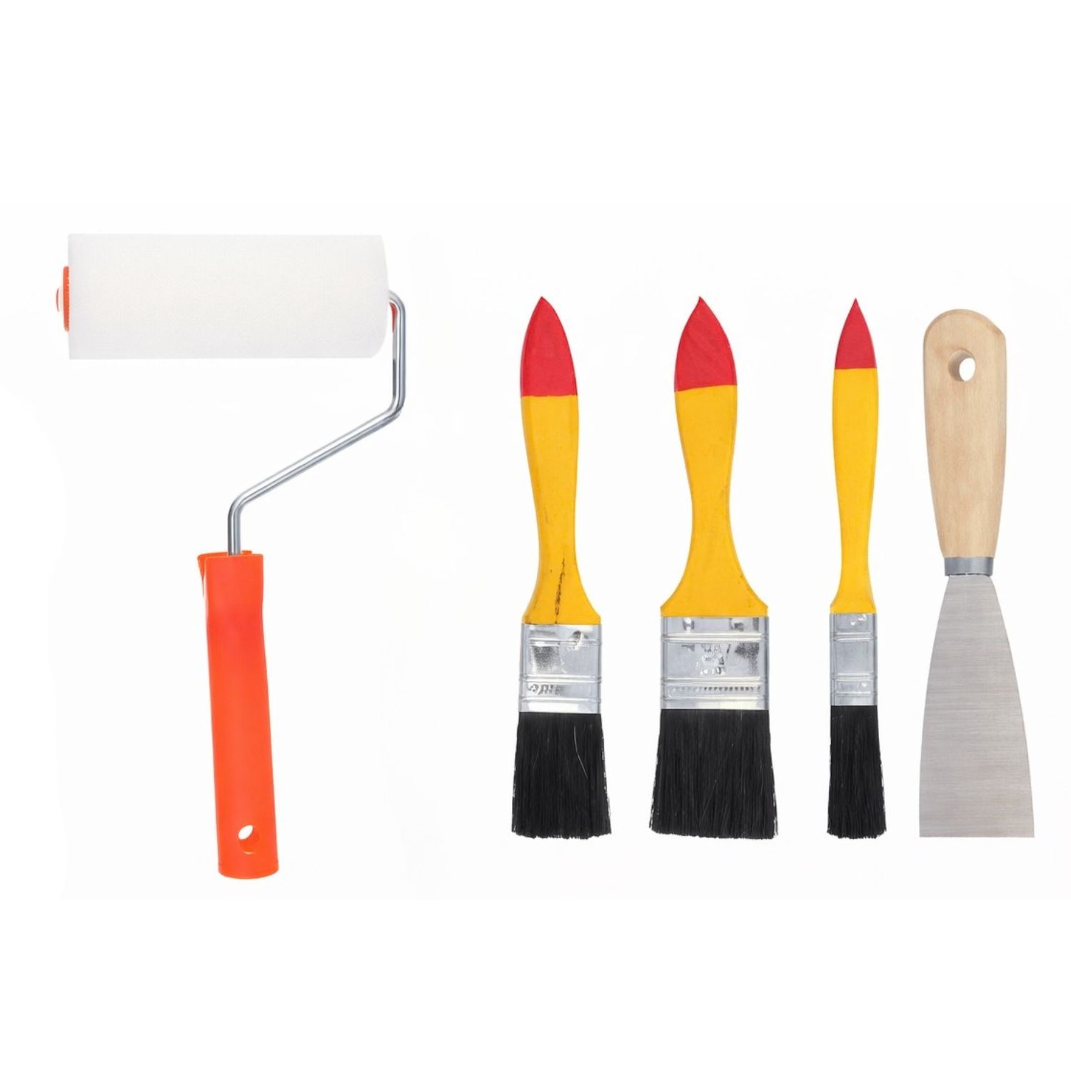 KIT BASICO PARA PINTAR BROCHA RODILLO ESPATULA CONSTRUCCION - 1