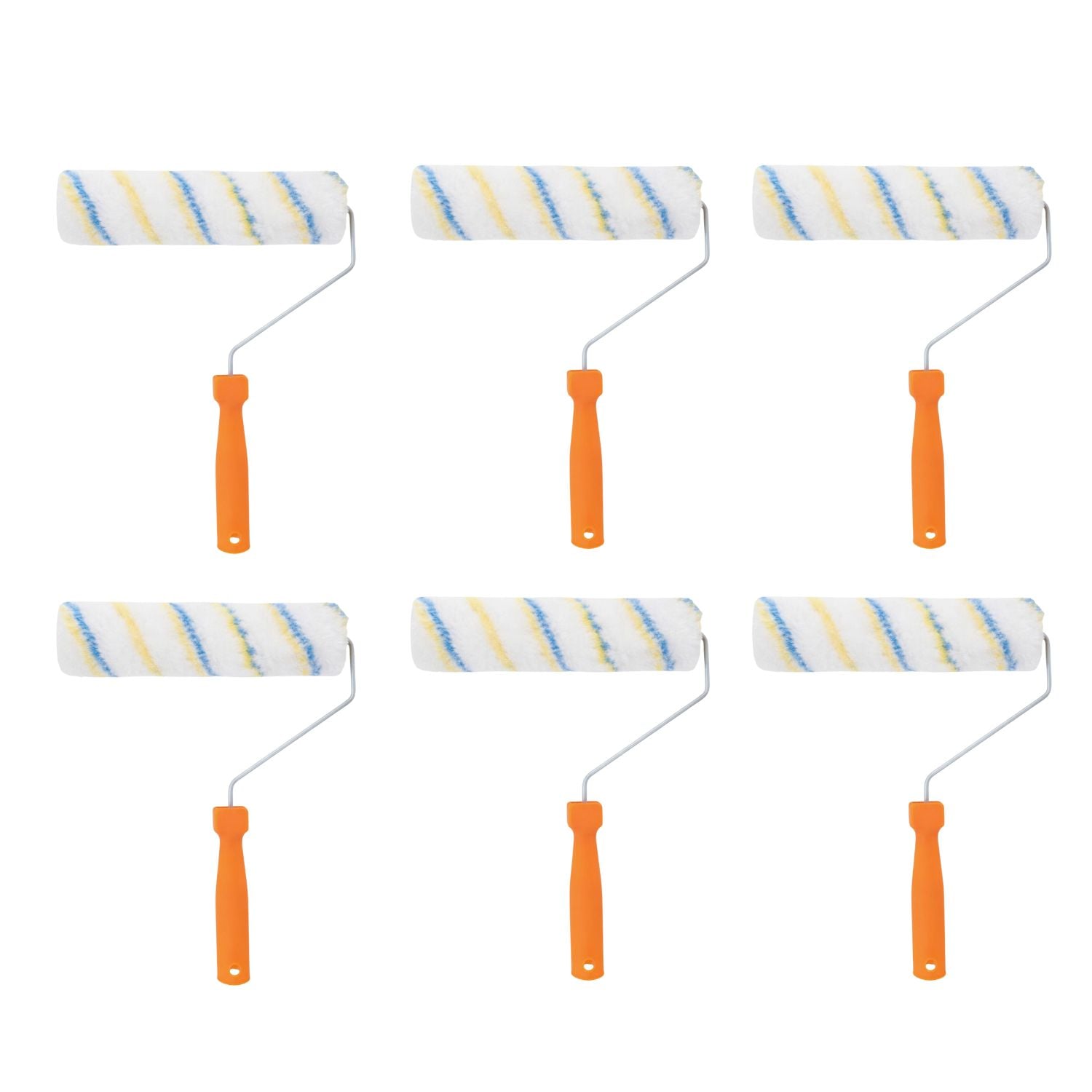 SET 6 RODILLOS CHIPORRO MANGO PLASTICO 33X23CM PARA PINTAR - 1