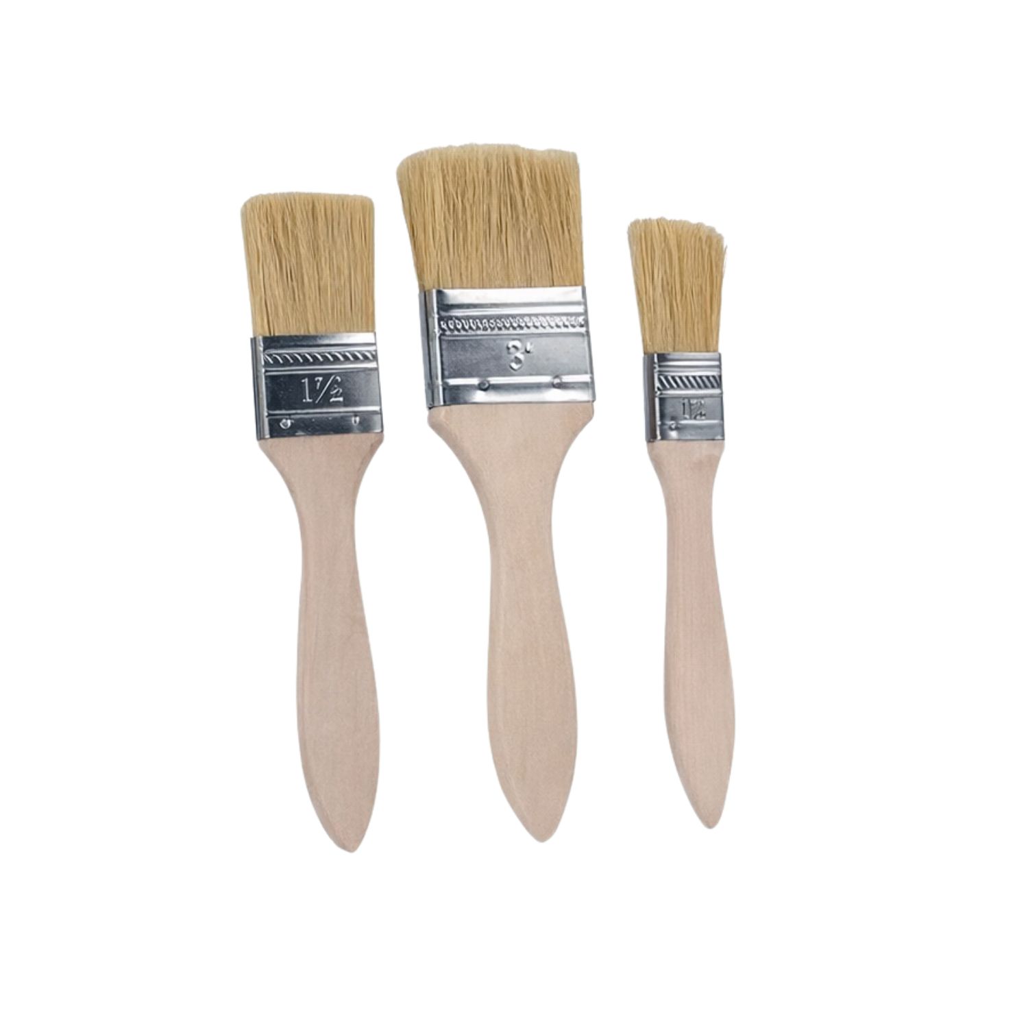 SET 3 BROCHAS DIFERENTES TAMAÑOS PARA PINTURA MADERA - 1