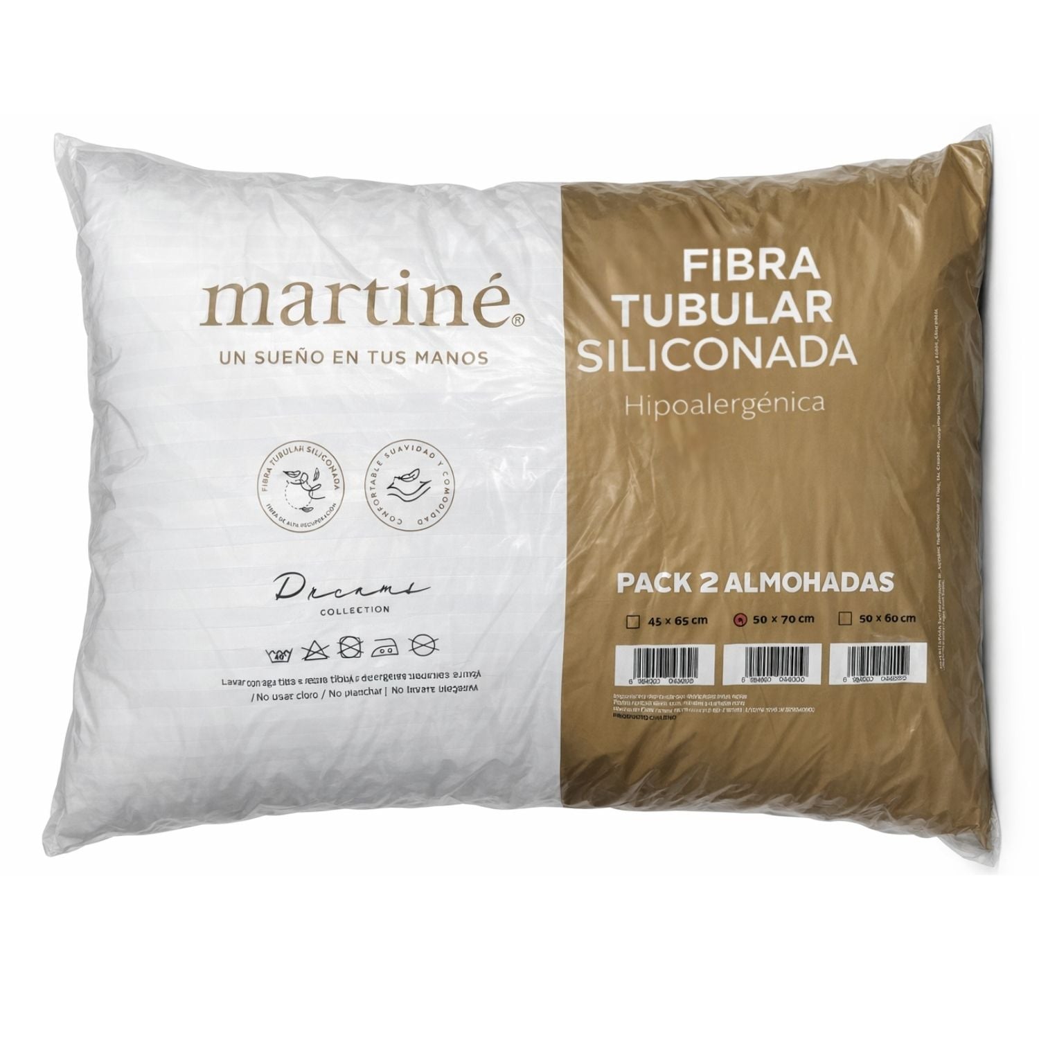 PACK 2 ALMOHADAS ESTANDAR MARTINE  50X70CM POLIESTER - 4