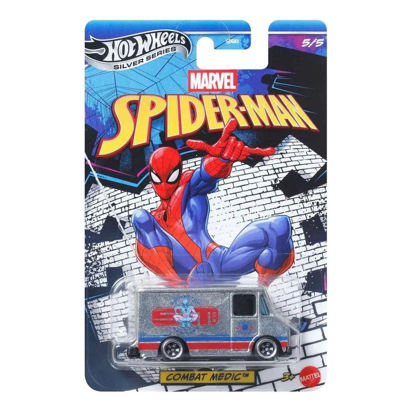 HOT WHEELS SILVER SERIES 5/5 COMBAT MEDIC SPIDER MAN MARVEL - 1