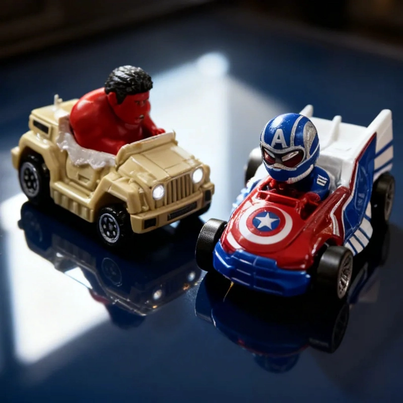 HOT WHEELS RACERVERSE 2025 RED HULK Y CAPITAN AMERICA - 7