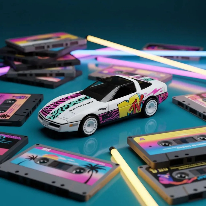 HOT WHEELS PREMIUM 84 CORVETTE MTV POP CULTURE - 2