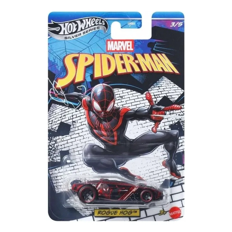 HOT WHEELS SILVER SERIES 3/5 ROGUE HOG MILES MORALES MARVEL - 1