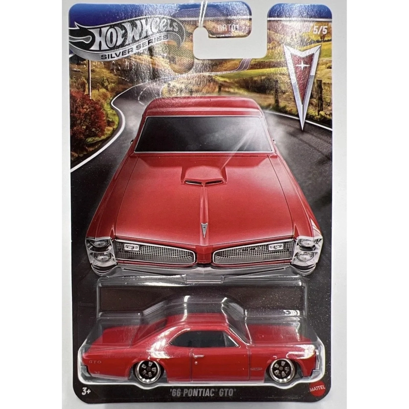 PONTIAC GTO 66 HOT WHEELS SILVER 1/64 - 1