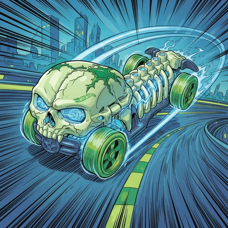 HOT WHEELS LETS RACE ACTIVATE SKULL CRUSHER VEHICLE - 3