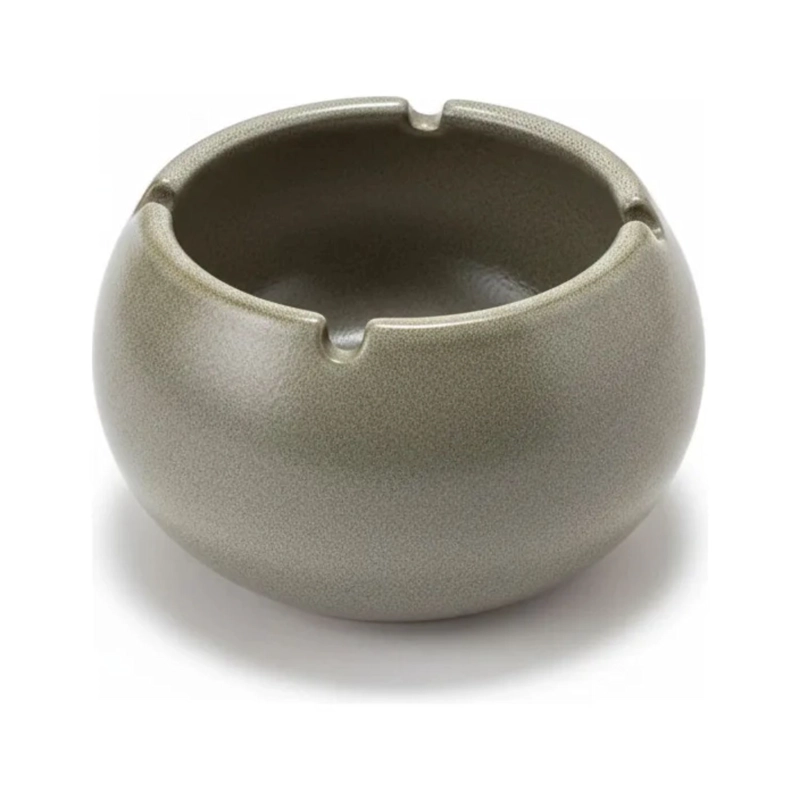 CENICERO CERAMICA REDONDO DECORATIVO MESA WAYU ESFE RICO - 1