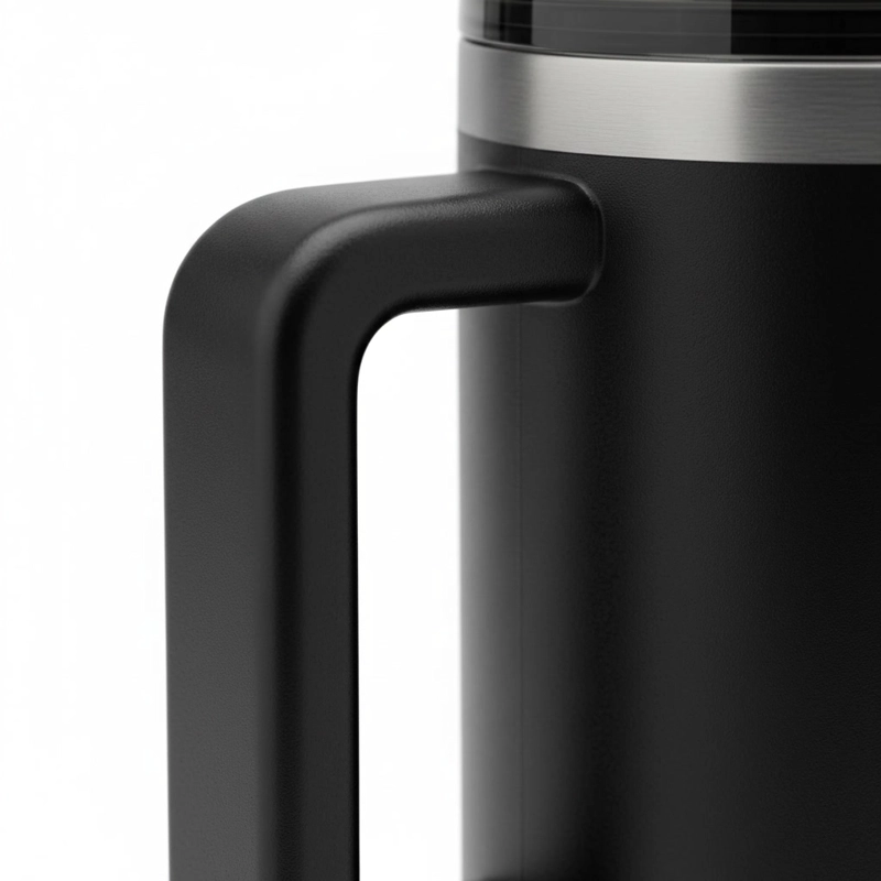 MUG TERMICO WAYU 650ML ACERO INOXIDABLE NEGRO - 3