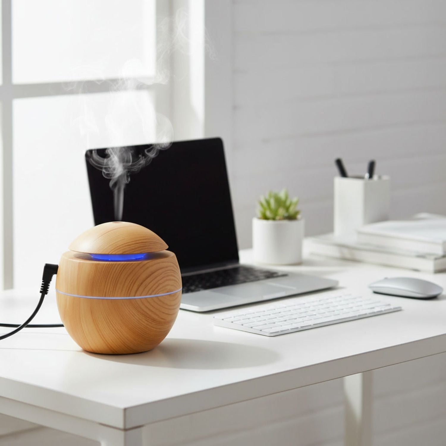 PACK HUMIDIFICADOR 12 ESCENCIAS ASPECTO MADERA CLARO RELAJACION - 2
