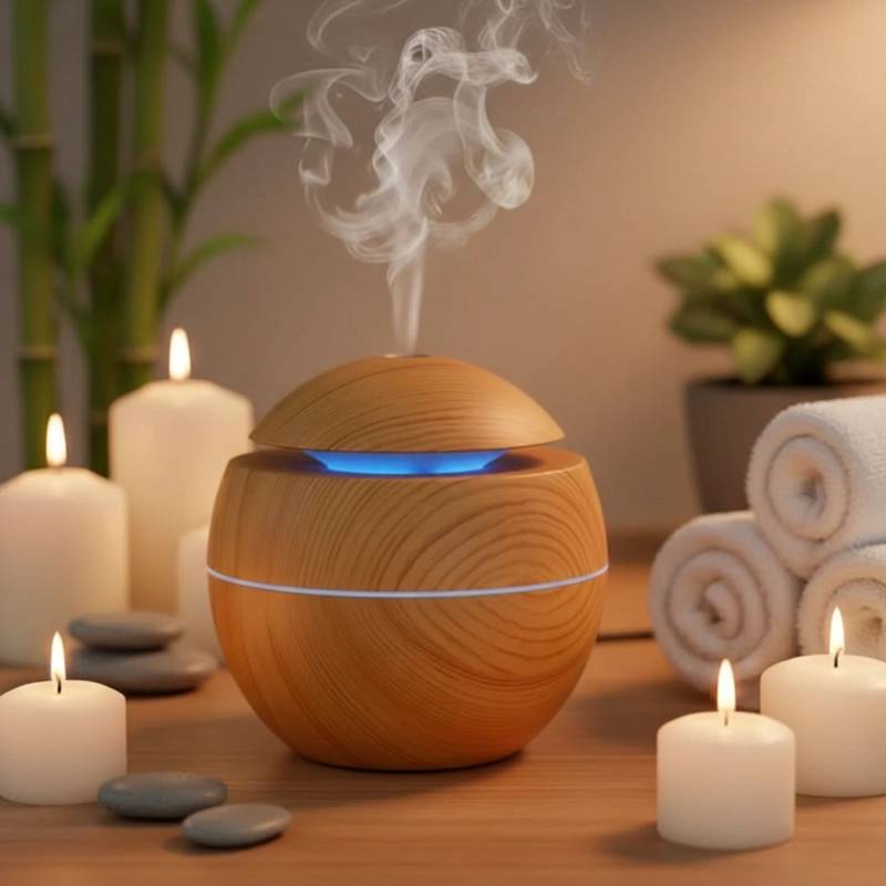PACK HUMIDIFICADOR 12 ESCENCIAS ASPECTO MADERA CLARO RELAJACION - 3