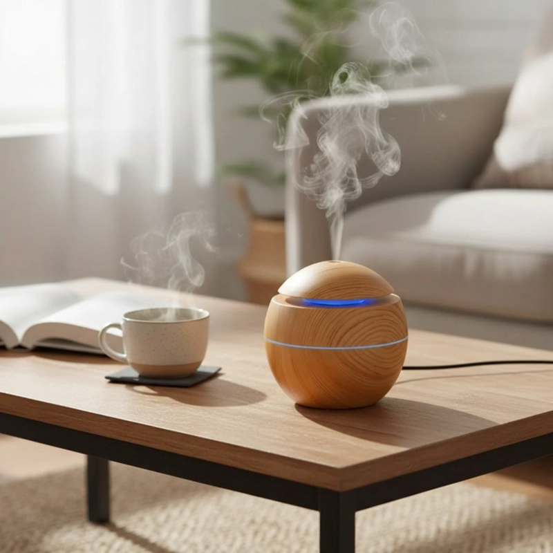 PACK HUMIDIFICADOR 12 ESCENCIAS ASPECTO MADERA CLARO RELAJACION - 4