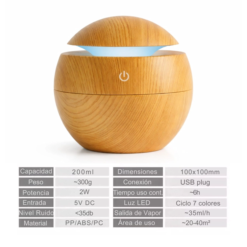 PACK HUMIDIFICADOR 12 ESCENCIAS ASPECTO MADERA CLARO RELAJACION - 8