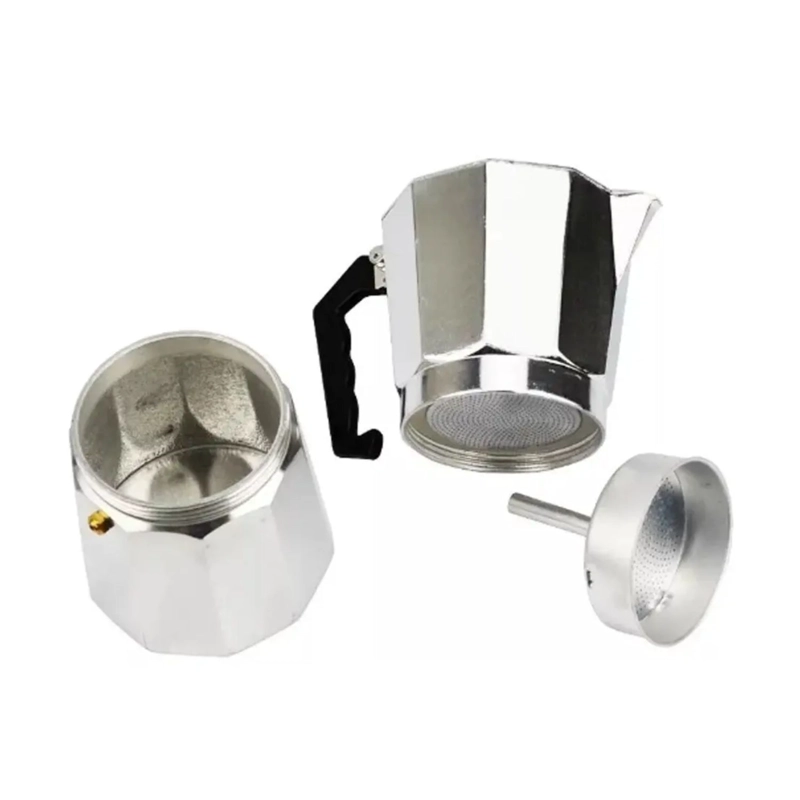 CAFETERA ITALIANA 9 TAZAS CAFETERA PORTATIL COLOR GRIS - 2