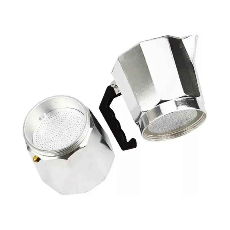 CAFETERA ITALIANA 9 TAZAS CAFETERA PORTATIL COLOR GRIS - 3