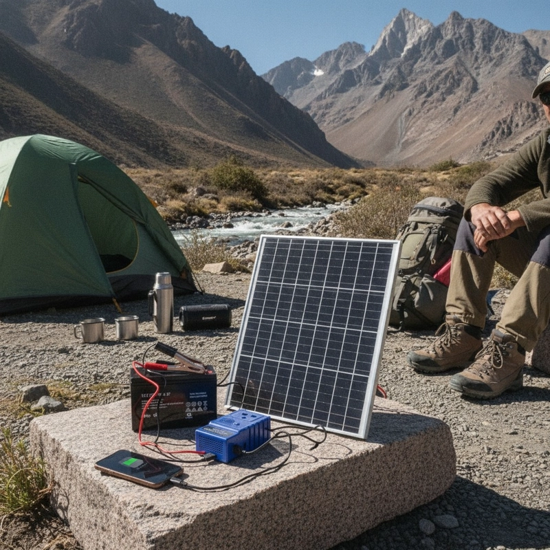 KIT KIT SOLAR EMERGENCIA BATERIA 12V 7AH INVERSOR 220W - 3