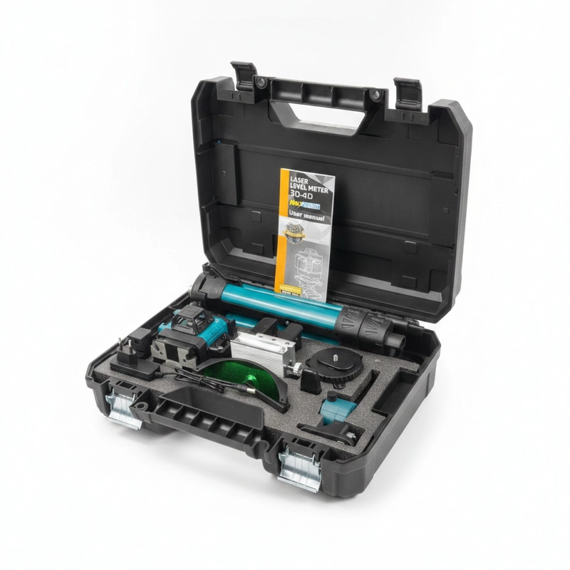 NIVEL LASER PROFESIONAL 16 LINEAS 4D VERDE TRIPODE MALETA - 2