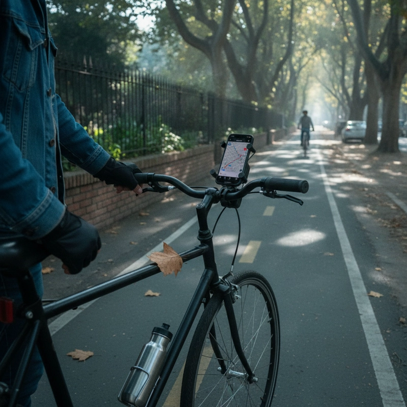 SOPORTE CELULAR MANUBRIO BICICLETA MOTO AJUSTABLE METALICO - 4