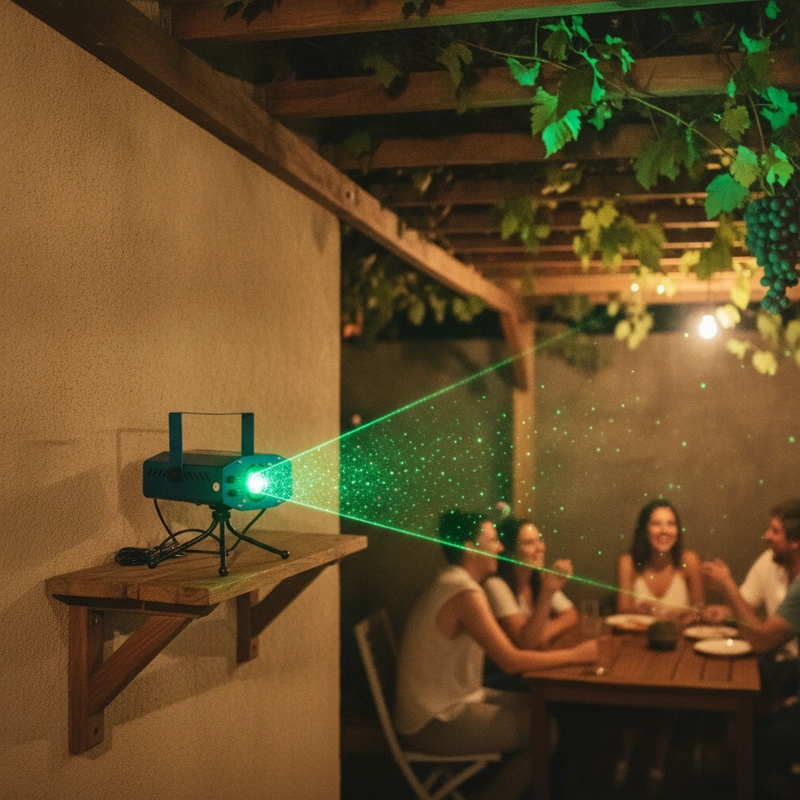 PROYECTOR LASER VERDE FIESTA RITMO MUSICA LUCES DJ AZUL - 4
