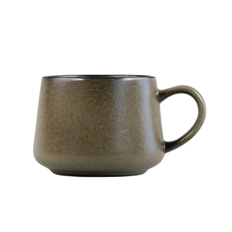 MUG CERAMICA 350ML GRES WAYU TAZA CAFE  DISEÑO RUSTICO - 1