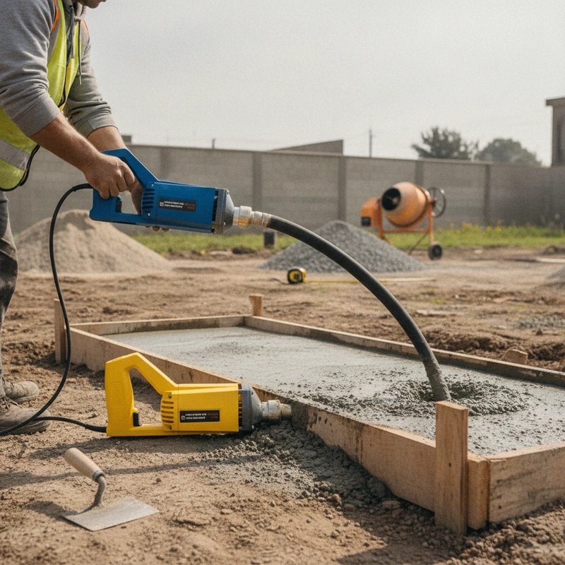 SONDA VIBRADORA CEMENTO CONCRETO ELE CTRICO 800W MANGUERA 80CM - 6
