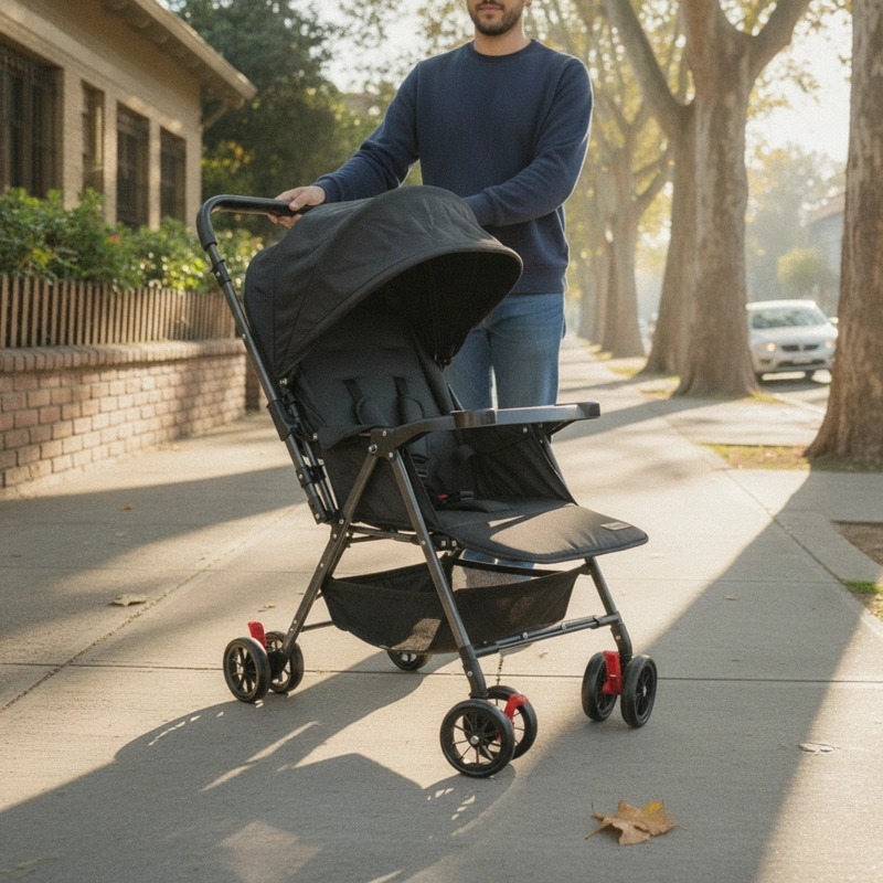 COCHE BEBE  INFANTES PLEGABLE ACERO 12KG SILLA PASEOS COCHECITO - 6