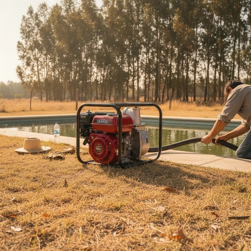 MOTOBOMBA AGUA GASOLINA TASBEL 3 PULGADAS 6.5HP 1000L - 7