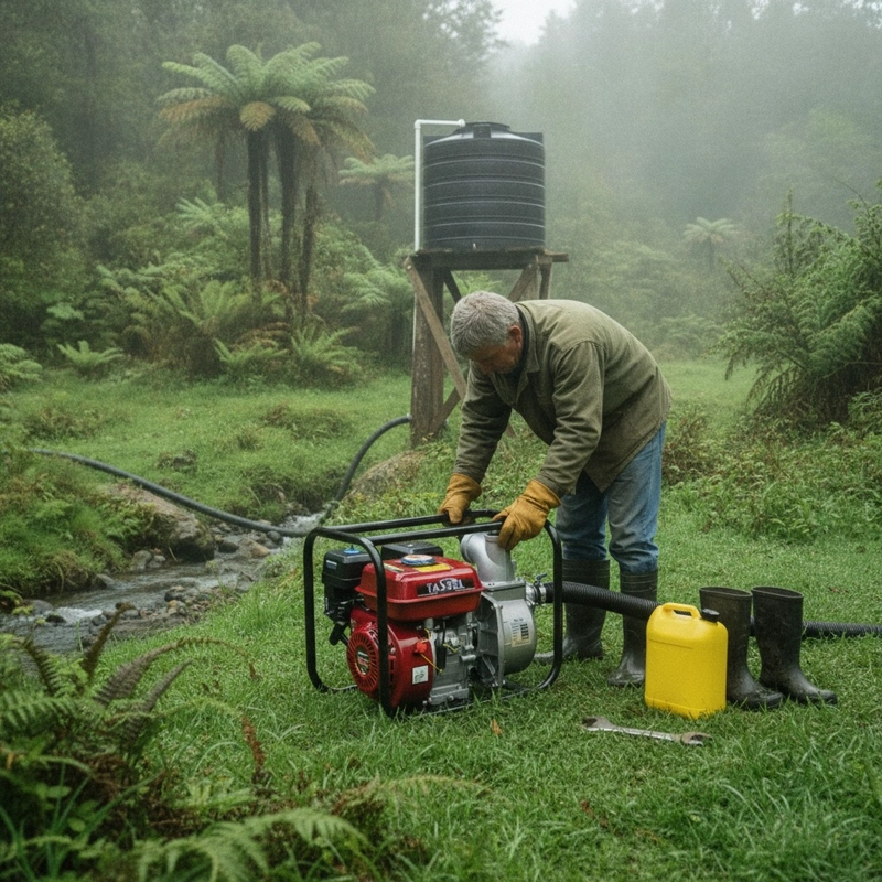 MOTOBOMBA AGUA GASOLINA TASBEL 3 PULGADAS 6.5HP 1000L - 9