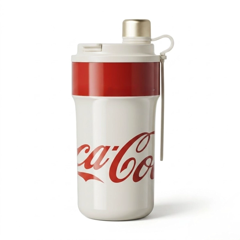 TERMO COCACOLA GERM 650ML INOXIDABLE BLANCO - 1
