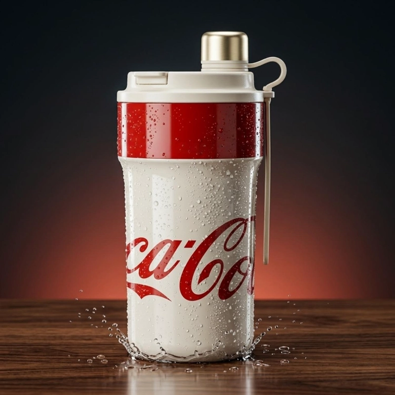 TERMO COCACOLA GERM 650ML INOXIDABLE BLANCO - 2