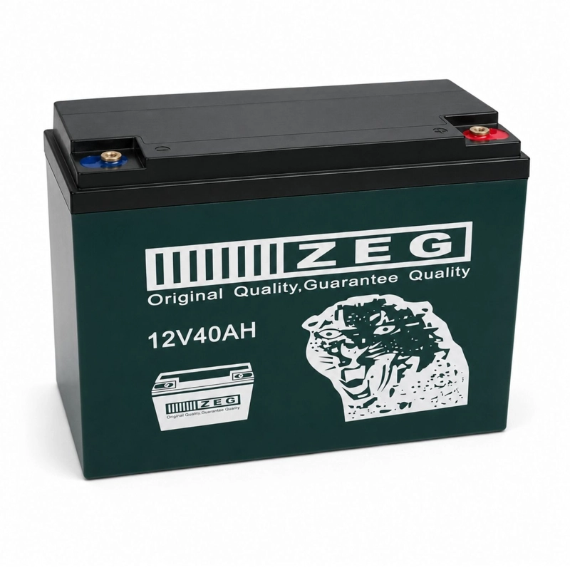 BATERIA AGM ZEG 12V 40AH SOLAR RESPALDO VERDE - 1