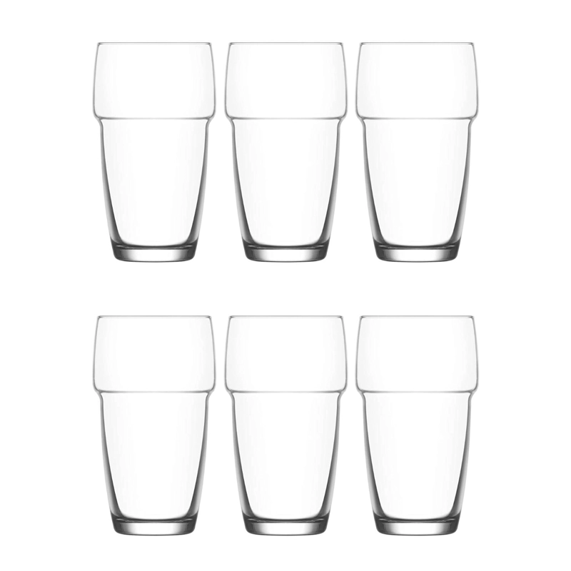 SET 6 VASOS GALATA APILABLE BEBIDAS TRAGOS 340ML ELEGANTE - 1