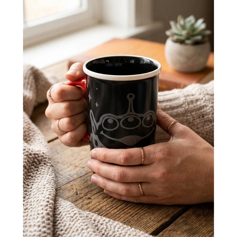 TAZON MUG DISNEY TOY STORY ALIEN VENTI CERAMICA 550ML NEGRO - 4