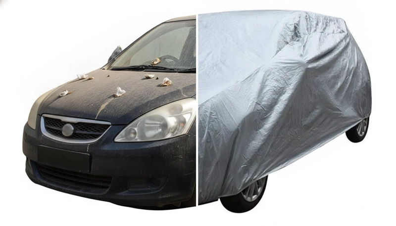 COBERTOR AUTO CAMIONETA IMPERMEABLE CARPA UV LONA TALLA L - 5