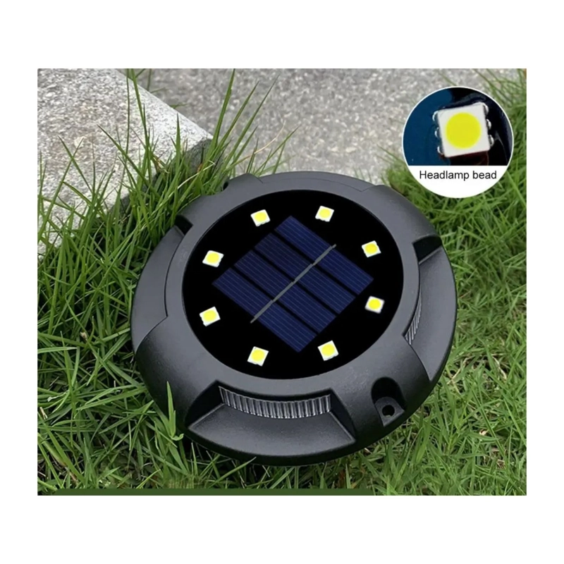 SET 4 FOCOS SOLARES 8 LED PISO JARDIN ESTACA EXTERIOR 600LM - 2