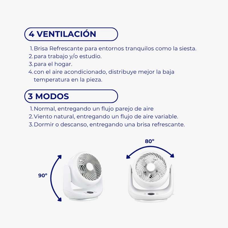 VENTILADOR SILENCIOSO SUMO 42 WATTS CON CONTROL REMOTO VC-35 - 4