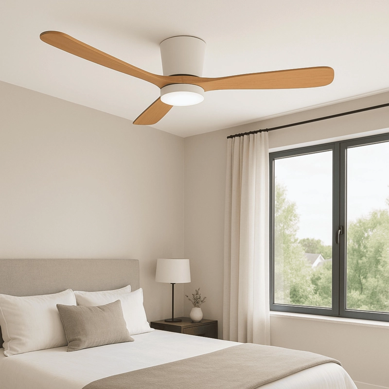 VENTILADOR DE TECHO SUMO VT60 BLANCO LED 52" 3 ASPAS DE MADERA NATURAL - 2