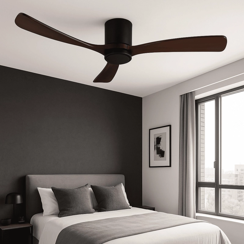 VENTILADOR DE TECHO SUMO VT50 BLANCO 52' 3 ASPAS DE MADERA CAFÉ - 3