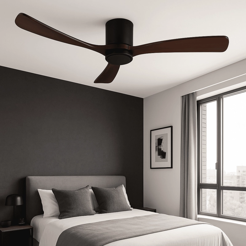 VENTILADOR DE TECHO SUMO VT50 BLANCO 52' 3 ASPAS DE MADERA CAFÉ - 4