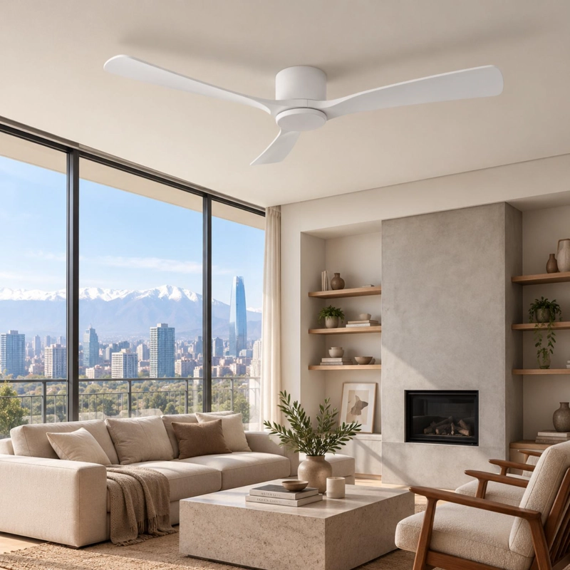 VENTILADOR DE TECHO SUMO VT50 BLANCO 52' 3 ASPAS DE MADERA BLANCO - 3