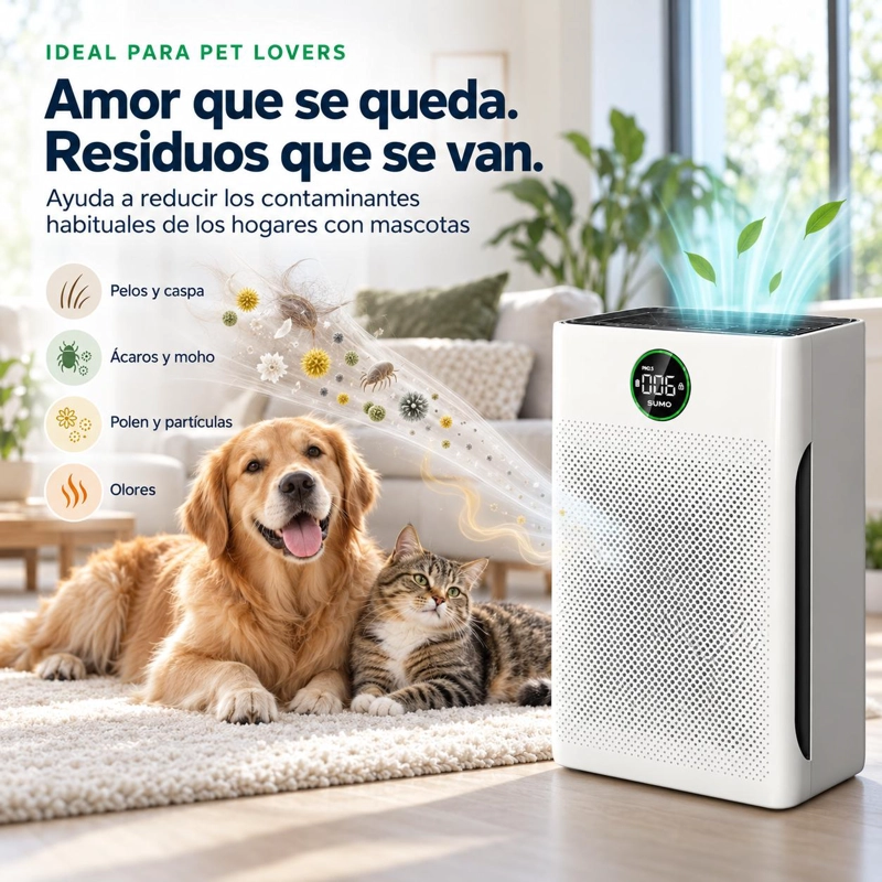 PURIFICADOR DE AIRE SENSE PA-1: HEPA13, MODO PET Y AROMATERAPIA - 5