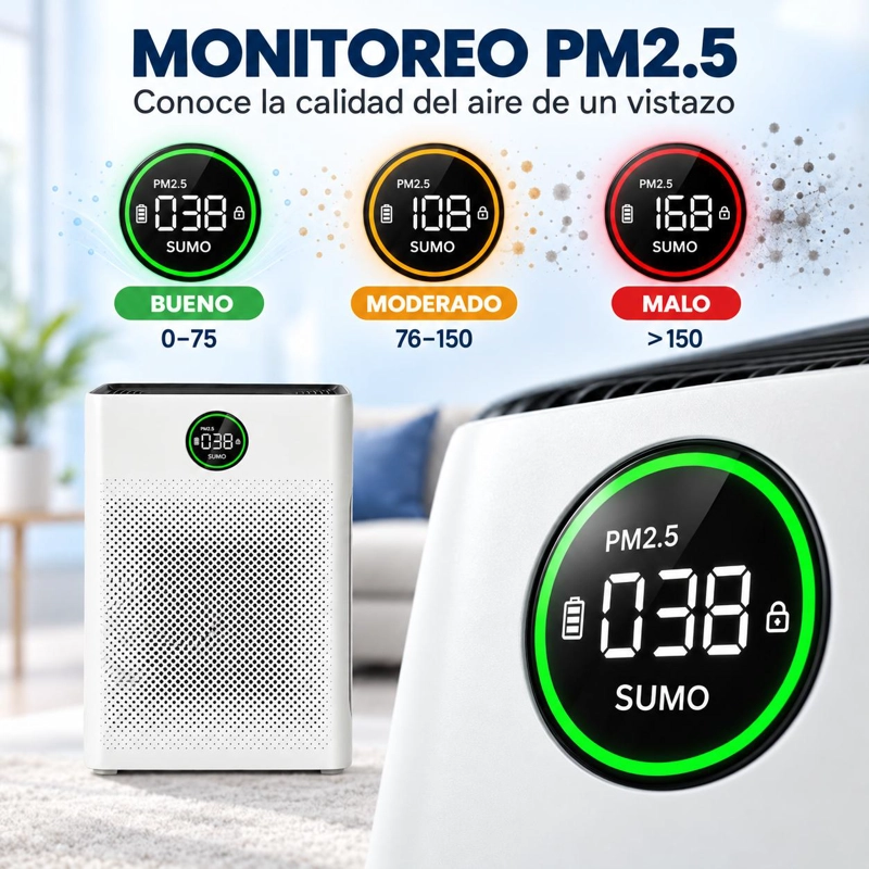 PURIFICADOR DE AIRE SENSE PA-1: HEPA13, MODO PET Y AROMATERAPIA - 7