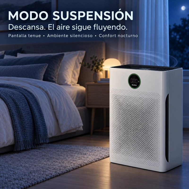 PURIFICADOR DE AIRE SENSE PA-1: HEPA13, MODO PET Y AROMATERAPIA - 8
