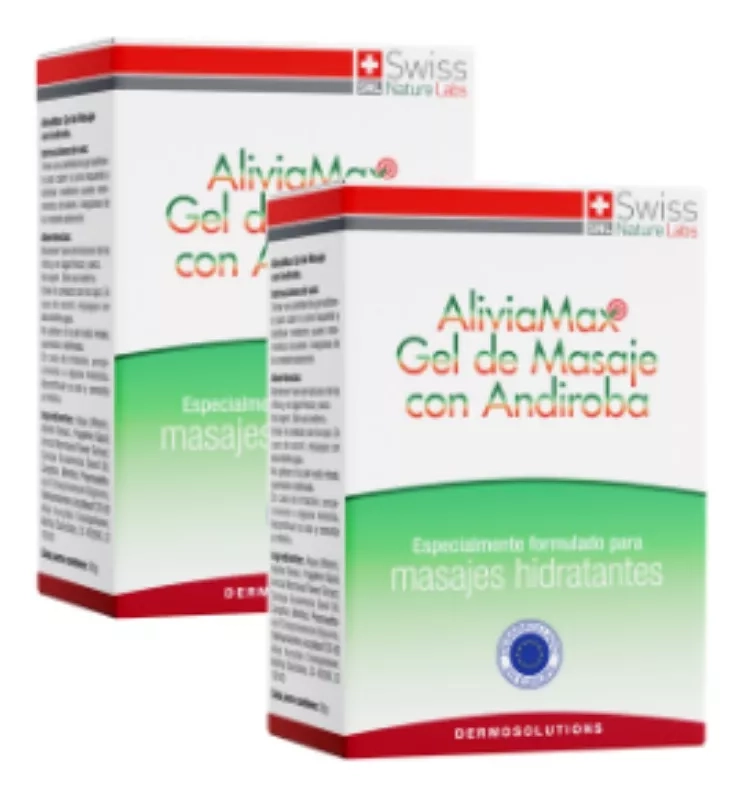 GEL MASAJE CUERPO SWISS NATURE LABS 4 FRASCOS ALIVIAMAX CON ANDIROBA 2 MESES - 3