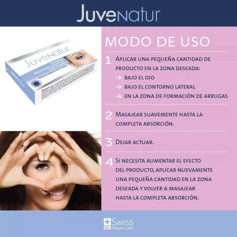 TRATAMIENTO ANTI-ARRUGAS SWISS NATURE LABS JUVENATUR CONTORNO OJOS EFECTO FLASH BOLSAS Y OJERAS - 8